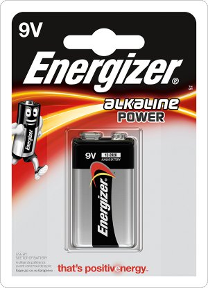 Bateria ENERGIZER Alkaline Power, E, 6LR61, 9V, EN-297409