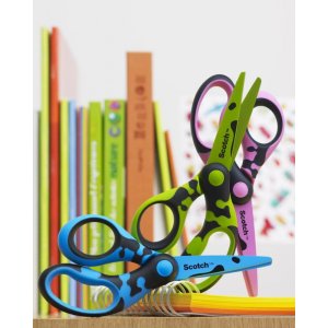Nożyczki dla dzieci Scotch™ (DECO), 13cm, ergonomiczne, blister, mix kolorów