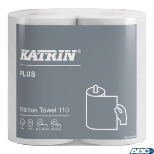 Ręczniki kuchenne KATRIN PLUS Kitchen 89673 (2 rolki) białe, 2W, 110 listków, 24metry
