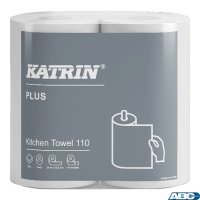 Ręczniki kuchenne KATRIN PLUS Kitchen 89673 (2 rolki) białe, 2W, 110 listków, 24metry