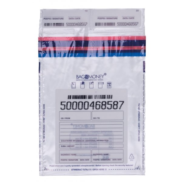 Koperta bezpieczna OFFICE PRODUCTS, B5, 190x260mm, 50szt., transparentna