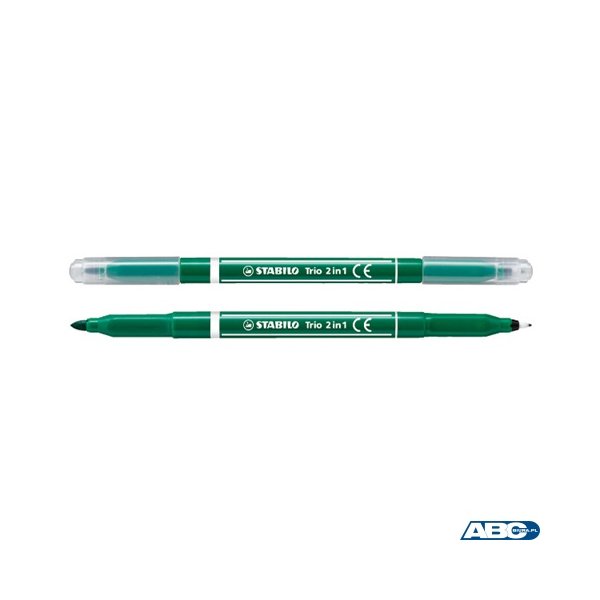 Pisak dwustr.TRIO 2w1  223/36 zielony COREX (X)