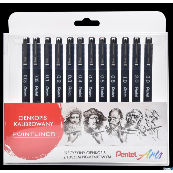 CIENKOPIS KALIBROWANY POINTLINER mix 12 szt. S20P-ST12PL Pentel