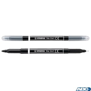 Pisak dwustronny TRIO czarny 223 / 46 STABILO