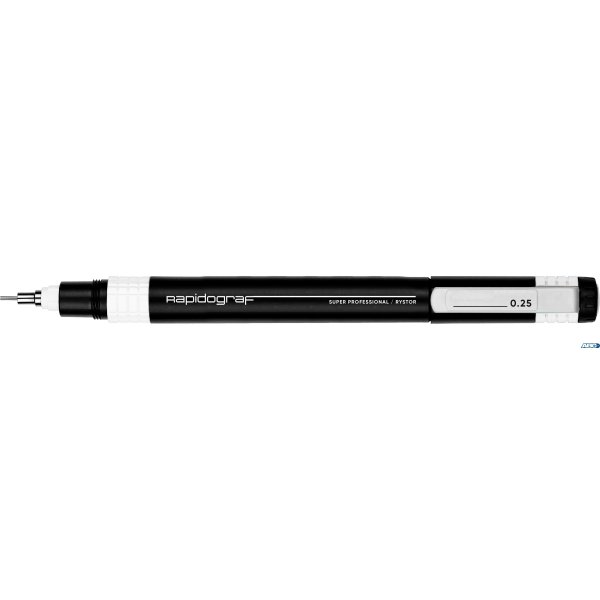 Rapitograf, Pisak Kreślarski Super Professional grubość 0.25mm (biały)  RYSTOR
