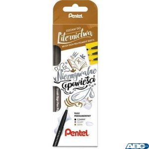 Pisak BRUSH SIGN PEN PIGMENT (3 szt.) NIEZMYWALNE OPOWIEŚCI SESP-15-ST3 PENTEL