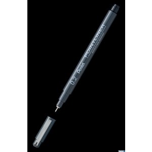 Cienkopis kalibrowany POINTLINER czarny 0,2 mm S20P-2A