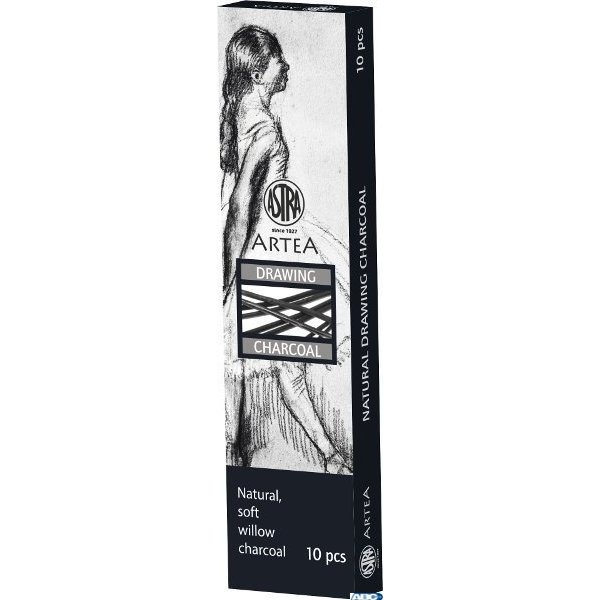 Węgiel naturalny rysunkowy Astra Artea 10 sztuk 3-6 mm, 323115004