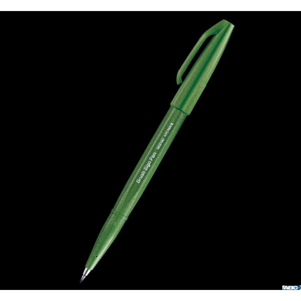 Pisak pędzelkowy do kaligrafii  oliwkowy SES15C-D2X PENTEL