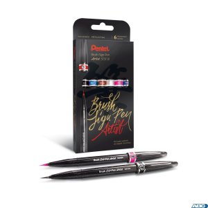 Pisak BRUSH PEN SIGN (4) ARTIST SESF30C-ST4GFBPPL PENTEL