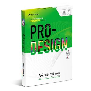 Papier ksero PRO-DESIGN FSC, satynowany, klasa A +  + , A4, 168CIE, 300gsm, 125 ark.