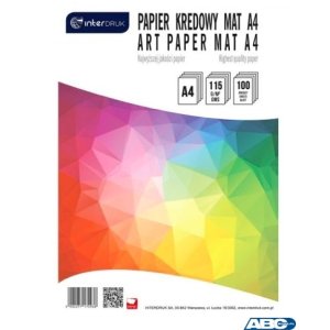 Papier kredowy A4 100ark  mat 115g INTERDRUK
