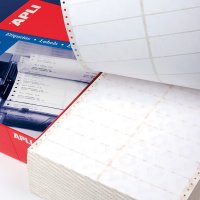 Etykiety do drukarek igłowych APLI, 88,9x36mm, 1-kolumna, prostokątne, białe