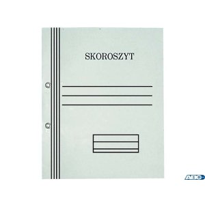Skoroszyt oczkowy biały A4 pełny 300g KIEL-TECH jednostronnie  bielony