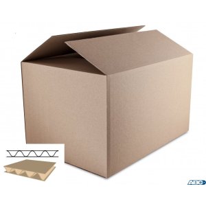 Karton wysyłkowy / klapowy DOTTS 340x253x170 410g. tektura 3-warstwy szara