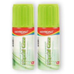Klej w płynie KEYROAD, z gąbczastą końcówką, 30ml, pakowane na displayu