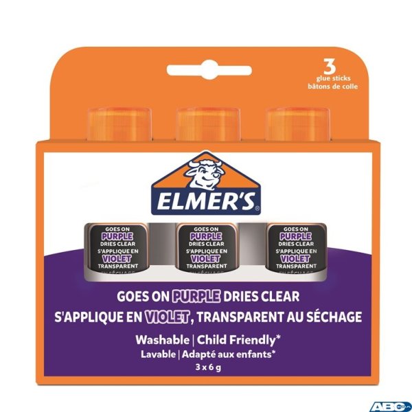 Klej purple w sztyfcie 6g, 3 na blistrze ELMERS 2136613