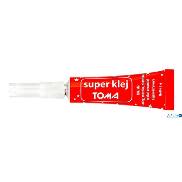 Klej uniwersalny SUPER-TOMA, cyjanoakrylanowy TO 465 przezroczysty 2 g