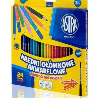 Kredki ołówkowe akwarelowe Astra 24 kolory, 312110005