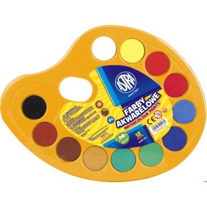 Farby akwarelowe Astra 12 kolorów - fi 30,0 mm paletka, 83216903