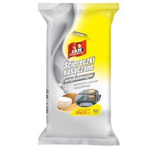 Ściereczki nasączane JAN NIEZBĘDNY, antybakteryjne, 40 szt.