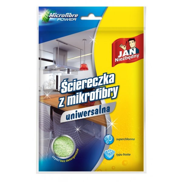 Ściereczka z mikrofibry JAN NIEZBĘDNY, uniwersalna