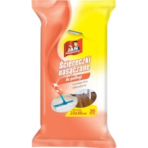Ściereczki nasączane JAN NIEZBĘDNY, do podłogi, 20 szt.