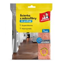 Ścierka z mikrofibry JAN NIEZBĘDNY, do podłogi, dwustronna, 1 szt., pomarańczowa