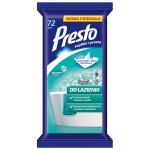 Ściereczki gospodarcze PRESTO, do łazienek. 72szt., białe