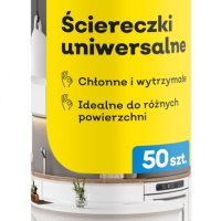 Ściereczki na rolce JAN NIEZBĘDNY, 50 szt., białe