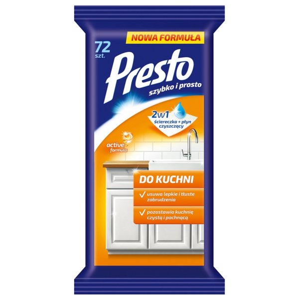 Ściereczki gospodarcze PRESTO, do kuchni, 72szt., białe