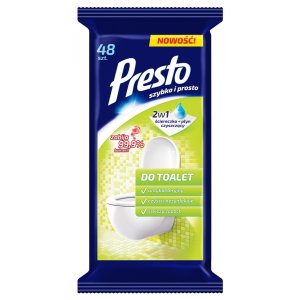 Ściereczki gospodarcze PRESTO, do toalet, 48szt., białe