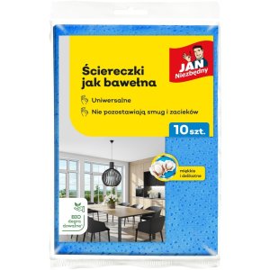 Ściereczki jak bawełna JAN NIEZBĘDNY, 10 szt., niebieskie