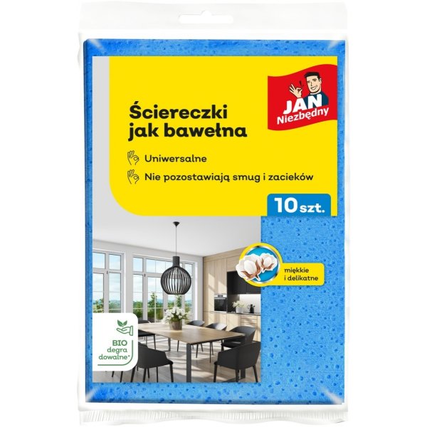 Ściereczki jak bawełna JAN NIEZBĘDNY, 10 szt., niebieskie