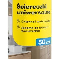 Ściereczki na rolce JAN NIEZBĘDNY, 50 szt., zielono-białe