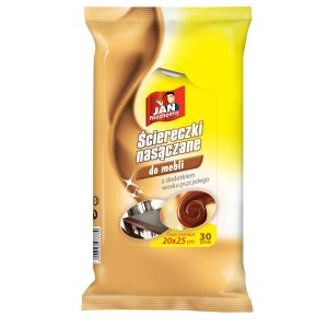 Ściereczki nasączane JAN NIEZBĘDNY, do mebli, 30 szt.