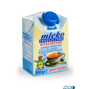 Mleko GOSTYŃ 4% zagęszczone niesłodzone LIGHT 200g