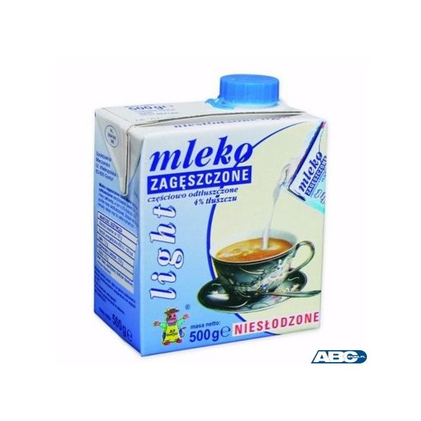Mleko GOSTYŃ 4% zagęszczone niesłodzone LIGHT 500g
