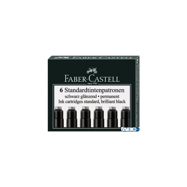 Naboje krótkie FC185507(6)czarne FABER CASTEL