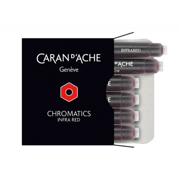 Naboje CARAN D'ACHE Chromatics Infra Red, 6szt., czerwone