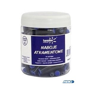 Naboje atramentowe czarne (100) słoik LAMBO