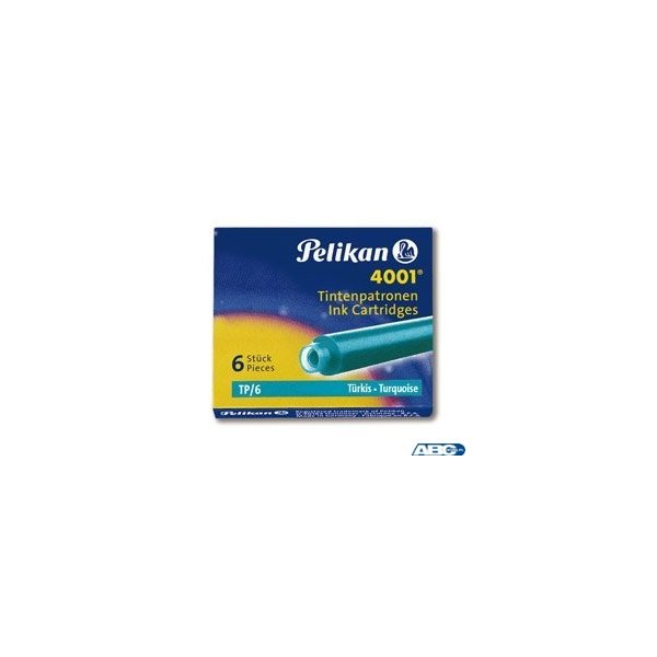Naboje do piór, krótkie turkusowe 301705 Pelikan