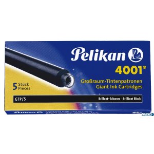 Naboje do piór, długie niebiesko-czarne 310607 Pelikan