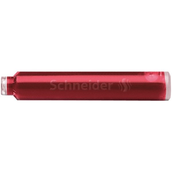 Naboje do piór SCHNEIDER, 6 szt., czerwony