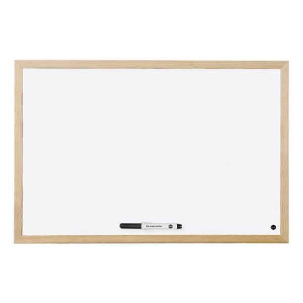 Tablica suchościeralna BI-OFFICE magnetyczna lakierowana w ramie drewnianej 900x600