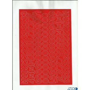 CYFRY samop. 2cm (8) czerwone ARTDRUK