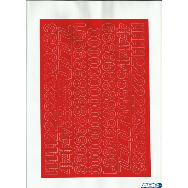 CYFRY samop. 2cm (8) czerwone ARTDRUK