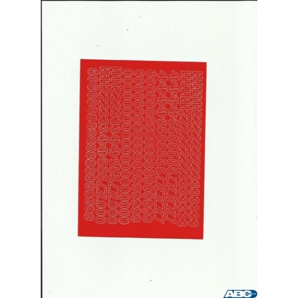 CYFRY samop. 1cm (8) czerwone ARTDRUK