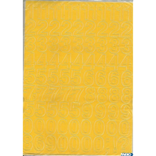 CYFRY samop. 1cm (8)   żółte ARTDRUK