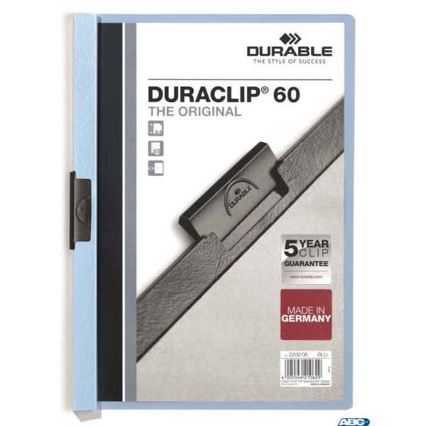 Skoroszyt DURACLIP 60 2209/06 niebieski DURABLE